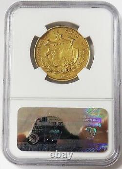 1850 Jb Gold Costa Rica 1/2 Onza Eliasberg Pedigree Coin Ngc Extra Fine 45