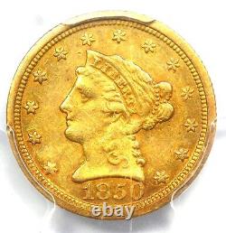 1850-O Liberty Gold Quarter Eagle $2.50 New Orleans Coin PCGS XF45 (EF45)