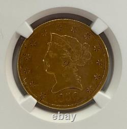 1850 P $10 Large Date Liberty Head Gold Coin NGC XF45 / EF45, Extremely Fine