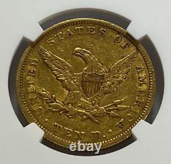 1850 P $10 Large Date Liberty Head Gold Coin NGC XF45 / EF45, Extremely Fine