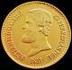 1851 Gold Brazil 20,000 Reis Pedro Ii Coin Extremely Fine Condition