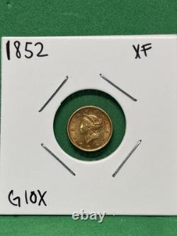 1852 Gold 1$ XF Raw Coin 1852 Gold 1$ XF Raw Coin