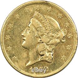 1852 Liberty Head $20 Gold Double Eagle, Very Fine VF+, Damaged. Early Date