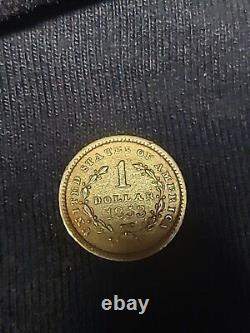 1853 $1 Gold Dollar Coin Liberty Head UNC