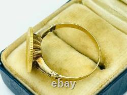 1853 $1 US Gold One Dollar Liberty Head Coin Ring