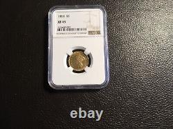 1854 3.00 Gold Coin NGC 45 Extra fine