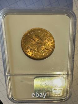 1854 Liberty Gold Eagle $10 Coin Certified NGC AU58 Scarce in Grade 51,000 Mntg
