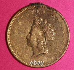 1854 T2 $1 Gold Coin Liberty Head Solder. 900 Fine Rare Early Type Key Date 31