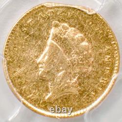 1855-C Indian Gold Dollar G$1 Certified PCGS Fine Detail Rare Charlotte Coin 1855-C Indian Gold Dollar G$1 Certified PCGS Fine Detail Rare Charlotte Coin