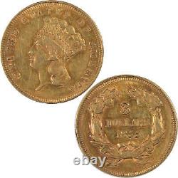 1855 Indian Princess Head XF EF Extremely Fine Gold $3 Coin SKUI17525