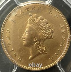 1855 US $1 Gold Coin TYPE 2 PRINCESS PCGS AU 53 Very Original Nice Color 1855 US $1 Gold Coin TYPE 2 PRINCESS PCGS AU 53 Very Original Nice Color