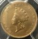 1855 Us $1 Gold Coin Type 2 Princess Pcgs Au 53 Very Original Nice Color