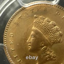 1855 US $1 Gold Coin TYPE 2 PRINCESS PCGS AU 53 Very Original Nice Color 1855 US $1 Gold Coin TYPE 2 PRINCESS PCGS AU 53 Very Original Nice Color