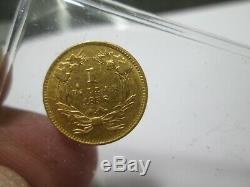 1856 1 DOLLAR LIBERTY GOLD COIN IN extra fine CONDITION