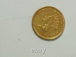 1856 $1 Gold Princess Pcgs Au Under Grade Frosty Looks Unc Nice Coin