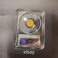 1856 Gold $1. PCGS-AU58. Slanted 5. Beautiful Coin