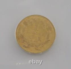 1856 Slanted 5 $1 Indian Princess Head Gold Dollar Coin Graded By ANACS AU 58