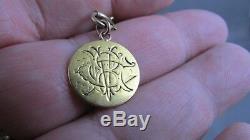 1857 Gold Coin Victorian AIE MEMENTO MORI Rose Gold Bookchain POCKET WATCH 42.5g