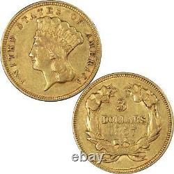 1857 Indian Princess Head XF EF Extremely Fine 90% Gold $3 US Coin Collectible