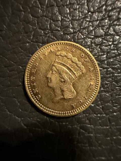 1858 One Dollar Gold Coin Type 3 Princess