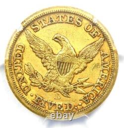 1859-D Liberty Gold Half Eagle $5 PCGS XF45 (EF45) Rare Dahlonega Gold Coin