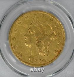 1860 Early Date GOLD PCGS EXTRA FINE XF45 $20 LIBERTY HEAD DOUBLE EAGLE COIN