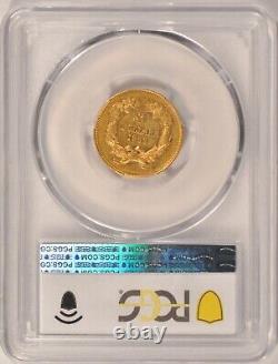 1862 $3 Indian Princess Gold Coin PCGS AU53 Pre-1933