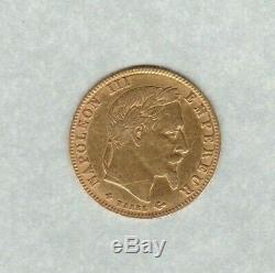 1862bb France 5 Francs Gold Coin In Good Very Fine Condition
