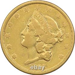 1863-S Liberty Head $20 Gold Double Eagle, Very Fine VF+, Civil War Era Coin
