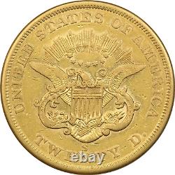 1863-S Liberty Head $20 Gold Double Eagle, Very Fine VF+, Civil War Era Coin