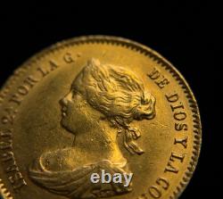 1866 Spanish 4 Escudos Queen Isabel II. 900 Fine Gold Coin 3.34g 1866 Spanish 4 Escudos Queen Isabel II. 900 Fine Gold Coin 3.34g