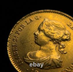1866 Spanish 4 Escudos Queen Isabel II. 900 Fine Gold Coin 3.34g 1866 Spanish 4 Escudos Queen Isabel II. 900 Fine Gold Coin 3.34g