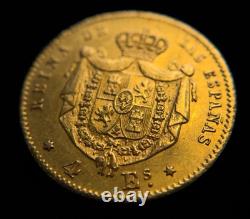 1866 Spanish 4 Escudos Queen Isabel II. 900 Fine Gold Coin 3.34g 1866 Spanish 4 Escudos Queen Isabel II. 900 Fine Gold Coin 3.34g