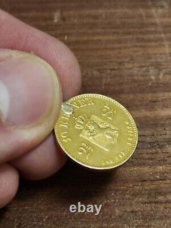 1874 Norway 10 Kroner. 90 FINE 18K GOLD COIN PENDANT RARE COIN. 1296 ounce