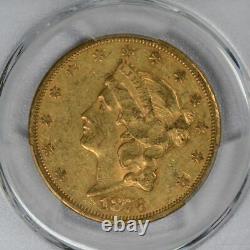 1876 CC Carson City Gold Pcgs Extra Fine Xf45 $20 Liberty Head Double Eagle Coin