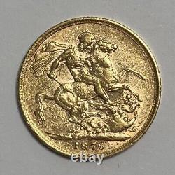 1876 Great Britain Full Sovereign Gold Coin XF Details Beautiful Coin 7.98G