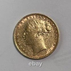 1876 Great Britain Full Sovereign Gold Coin XF Details Beautiful Coin 7.98G