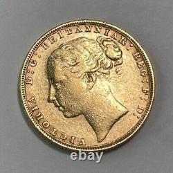 1876 Great Britain Full Sovereign Gold Coin XF Details Beautiful Coin 7.98G