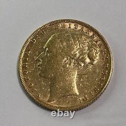 1876 Great Britain Full Sovereign Gold Coin XF Details Beautiful Coin 7.98G