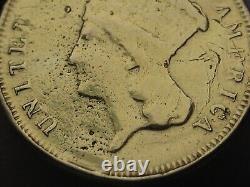 1878 $3 Gold Indian Princess Three Dollar Coin- VG/Fine Details