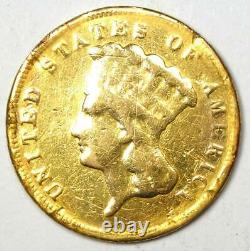 1878 Indian Three Dollar Gold Coin ($3) Fine Details (Damage) Rare Coin