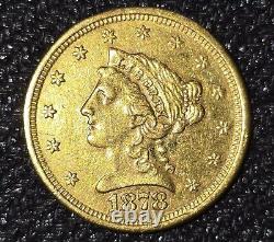 1878-S $2 1/2 Liberty Gold Coin Sharp Details, San Francisco Mint