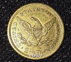 1878-S $2 1/2 Liberty Gold Coin Sharp Details, San Francisco Mint