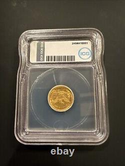 1879 Liberty Head $2.5 Quarter Eagle Gold Coin ICG AU58