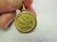 1880 S Half Eagle $5 Gold Coin In 14k Gold Bezel Charm Or Pendant No Reserve