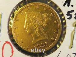 1881 $10 GOLD Eagle Liberty Ten D. Coin A. U. Pure fine luster dollar round nice