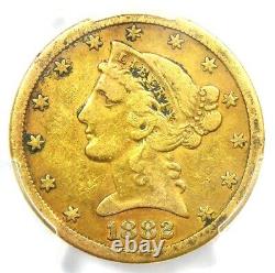 1882-CC Liberty Gold Half Eagle $5 Coin PCGS Fine Detail Carson Gold Coin
