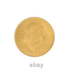 1892 Austria Gold 4 Florin 10 Francs Franz Joseph Fine Gold Coin