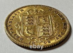 1892 Gold Great Britain Victiria. 917 Fine Gold 1/2 Sovereign Coin