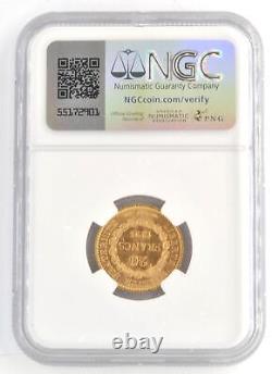 1895A France 20 Franc NGC Graded MS64.900 Fine Gold Coin